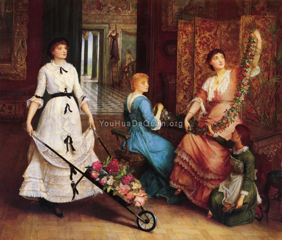 Preparing For The Ball signed - 爱德华·查尔斯·哈雷